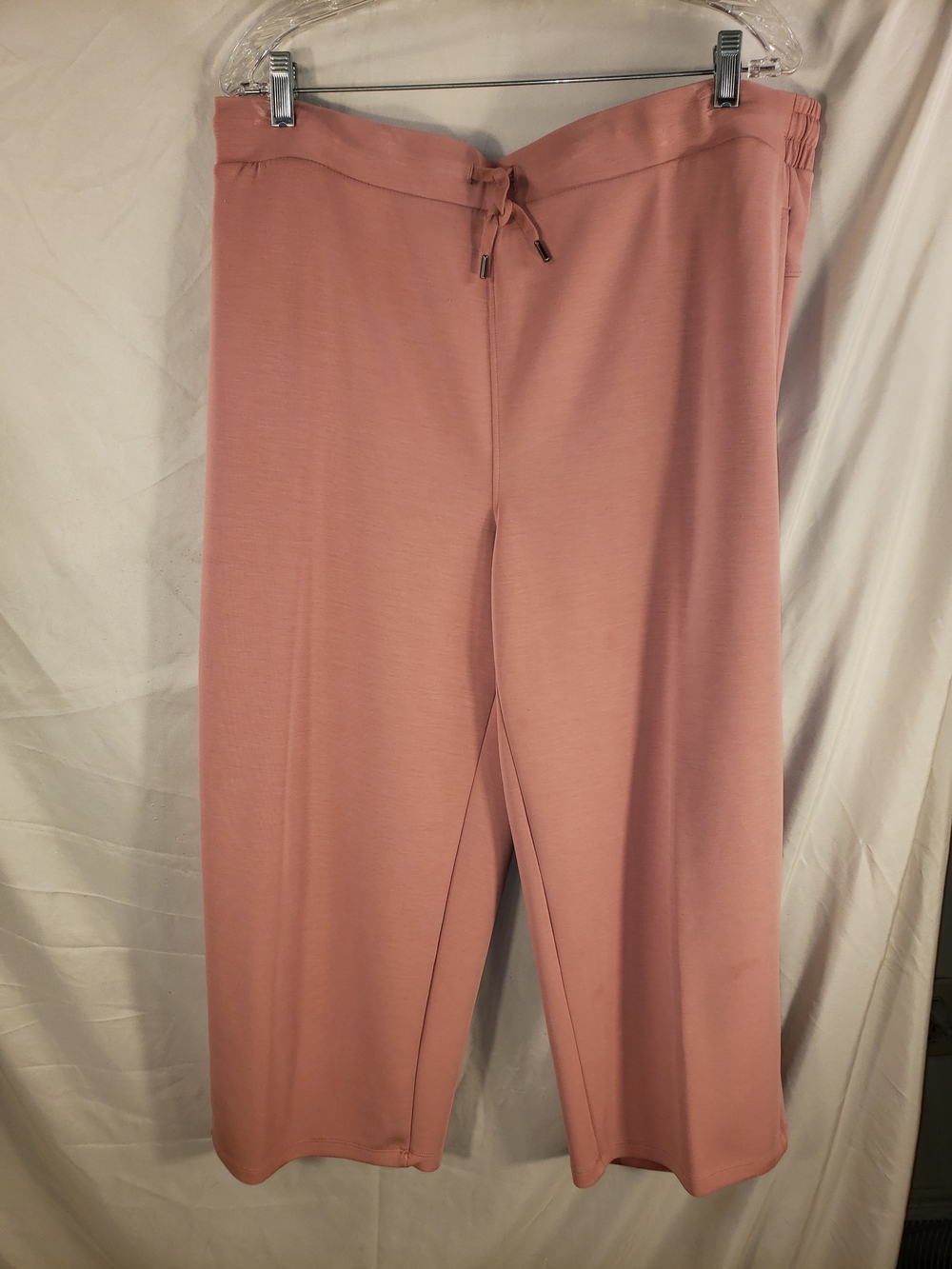 Women's Members Mark Pull-On Wide Leg Pants in Dusty Rose-XXL